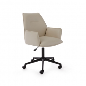 Santos Office Chair: Taupe Leatherette